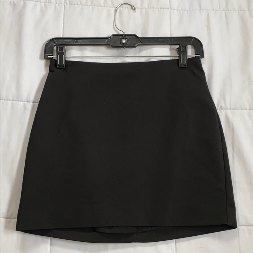 Black mini skirt